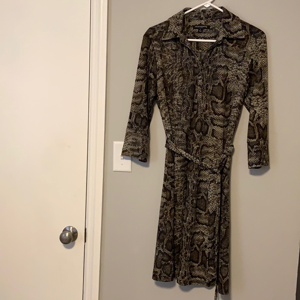 Snake-skin patterned dress
